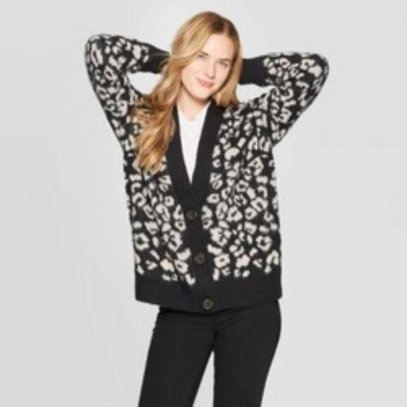 Universal Thread Leopard Long Sleeve Cardigan L - Picture 2 of 8
